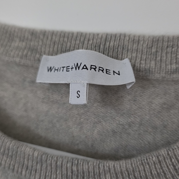 White + Warren 100% Cashmere Crewneck Pullover Sweater Small Luxury Top - Picture 3 of 7